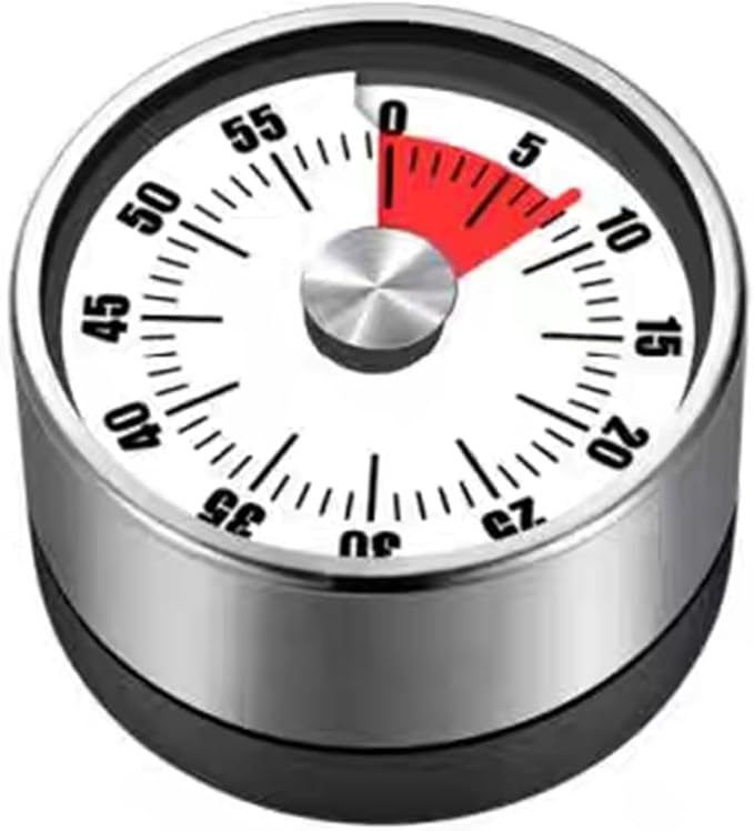 Digital Kitchen Timer for Cooking, Loud Alarm, Magnetic Back (Sliver)