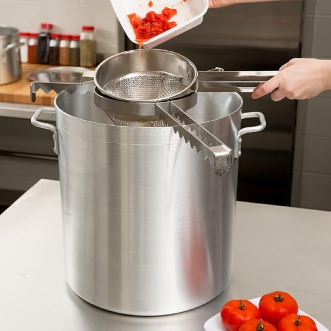 Soro Essentials- 8" Stainless Steel China Cap Strainer Coarse Mesh- Cone Shaped Strainers Food Strainer Juice Strainer Kitchen Tools Food for Straining Seeds Beans Sauces Home Kitchen