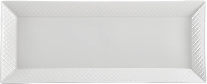Mikasa Trellis Chip Resistant Set of 2 Platter Serving Tray, 12 and 15 inch