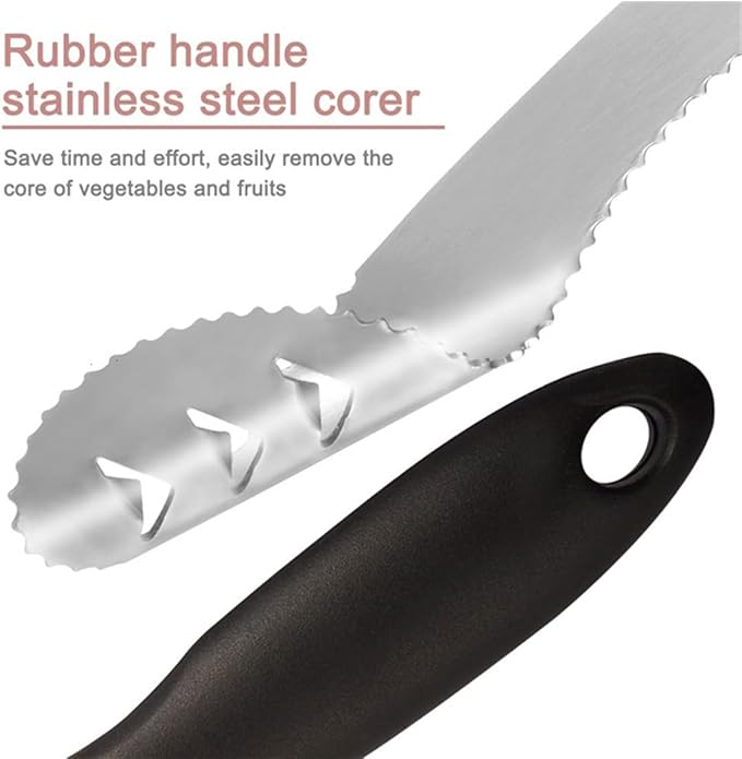 Jalapeno Pepper Corer, Lemon Zester Cheese Grater,Core Deseeder for Jalapenos, Chilis, Banana, Bell Peppers, Zucchini, Cucumber (1 Jalapeno Pepper Corer＋1 Lemon Citrus Zester Cheese Grater)
