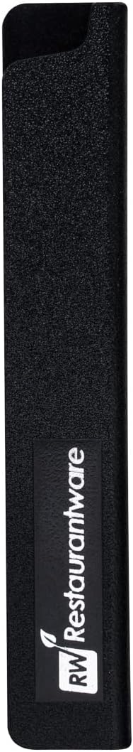 Sensei 6 x 1 Inch Knife Sleeve, 1 Knife Protector - Fits Steak Knife, Felt Lining, Black Plastic Knife Blade Guard, Durable, Cut-Proof - Restaurantware