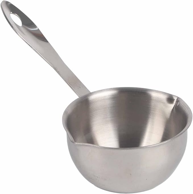 Stainless Steel Butter Warmer Pot - Induction Bottom Milk Hot Pot with Cool Handle | Perfect for Melting Butter, Heating Sauces & More (150ML)