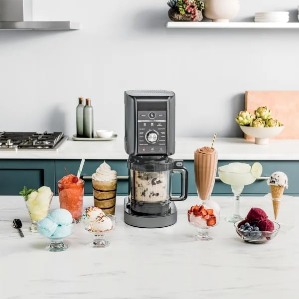 Ninja CREAMi Deluxe 11-in-1 Ice Cream & Frozen Treat Maker, Creamify Technology, Includes 3 XL 24 oz Pints, Makes Sorbet, Milkshakes & More (24 OZ)