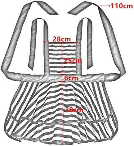 Hyzrz Lovely Handmade Cotton Retro Aprons for Women Girls Cake Kitchen Cook Apron for Mother's Gift (Red)