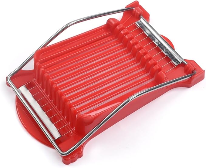 Hoshen Luncheon Meat Slicer, Egg Cutter, Fruit Soft Cheese Slicer, Strengthened Stainless Steel Cutting Line, 10 Slices Evenly Cut，Original Box,Green