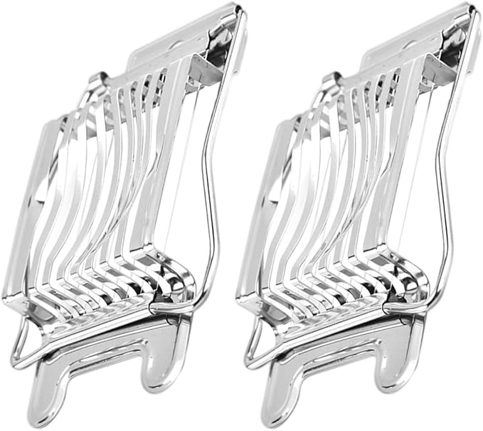 Stainless Steel Egg Slicer and Cheese Slicer 2pcs Set Boiled Egg Cutting Tool Kitchen Gadget for Cooking and Food Preparation