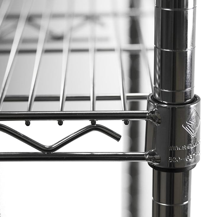 Shelving Inc. 8" d x 36" w Chrome Wire Shelving with 3 Tier Shelves, Weight Capacity 800lbs Per Shelf