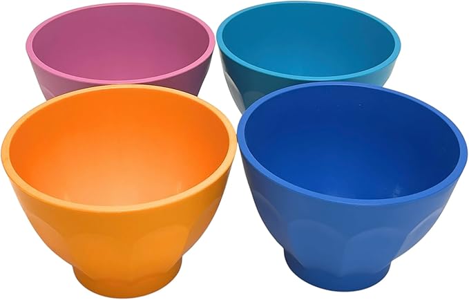 Mintra Home Unbreakable Bowls 4pk (Small - 250ml, Set 3 Lavender, Turquoise, Saffron, Dark Blue)