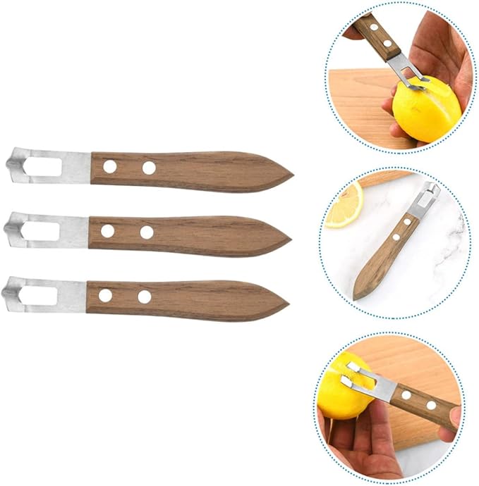3Pcs Portable Stainless Steel Lemon Zester Multi Function Graters for Cheese Fruits Convenient Kitchen Tool for Home Restaurant Use