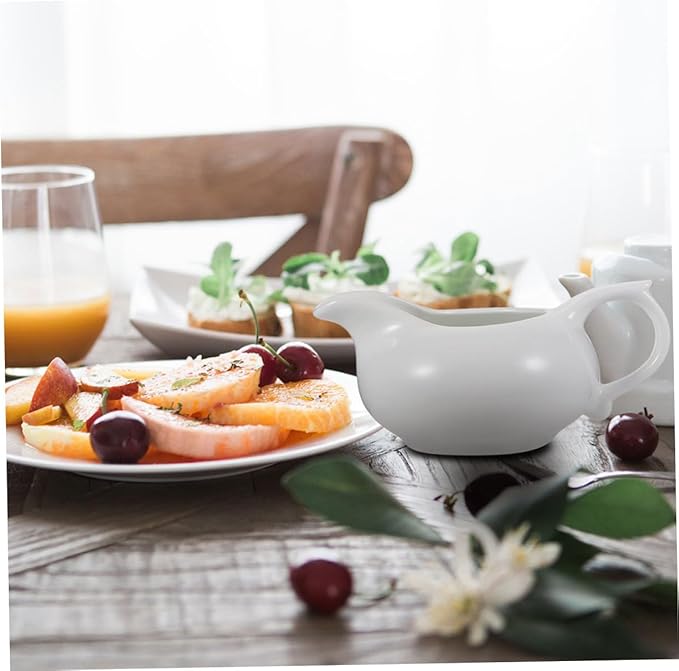 Sauce Dispenser Ceramic Gravy Boat Sauce Cup for Home Restaurant Catering Service