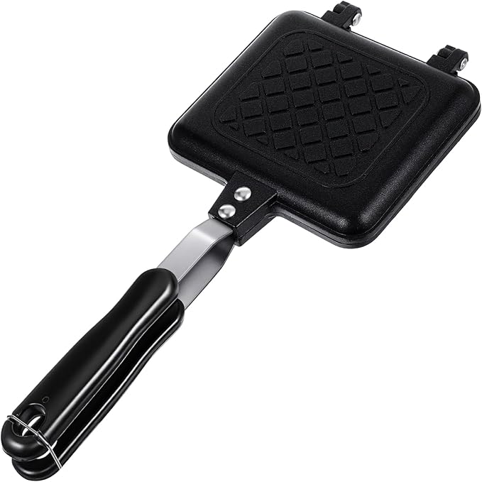 Sandwich Maker, Grilled Panini Maker Pan with Non-Stick Plates, Stovetop Toasted Sandwich Makers Press, Double Sided Aluminum Flip Cheese Makers Frying Pan for Home Kitchen Breakfast Camping