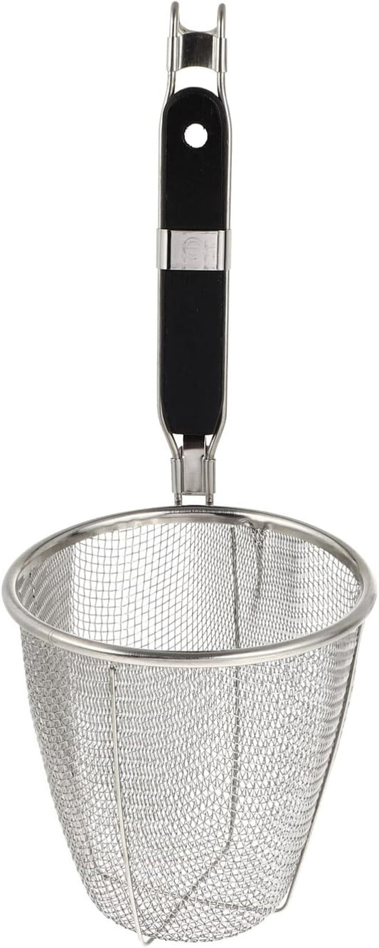 Mesh Strainer Spoon Stainless Steel Pasta Basket Mesh Noodle Strainer Pasta Noodle Strainer Sieve Mesh Strainer with Handle for Home Restaurant Kitchen