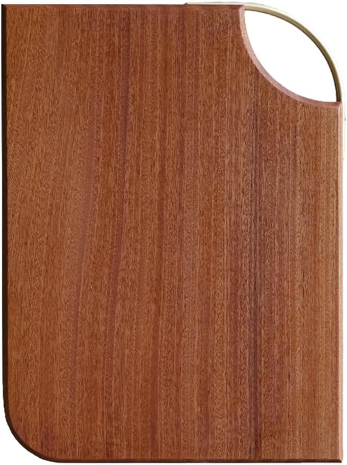 Wood Cutting Boards for Kitchen with Brass Handle, Reversible Wooden Chopping Board, 15" × 11"× 0.98" Thick, Serving Board for Meat, Vegetables, Bread, and Charcuterie（African Sapele Wood）