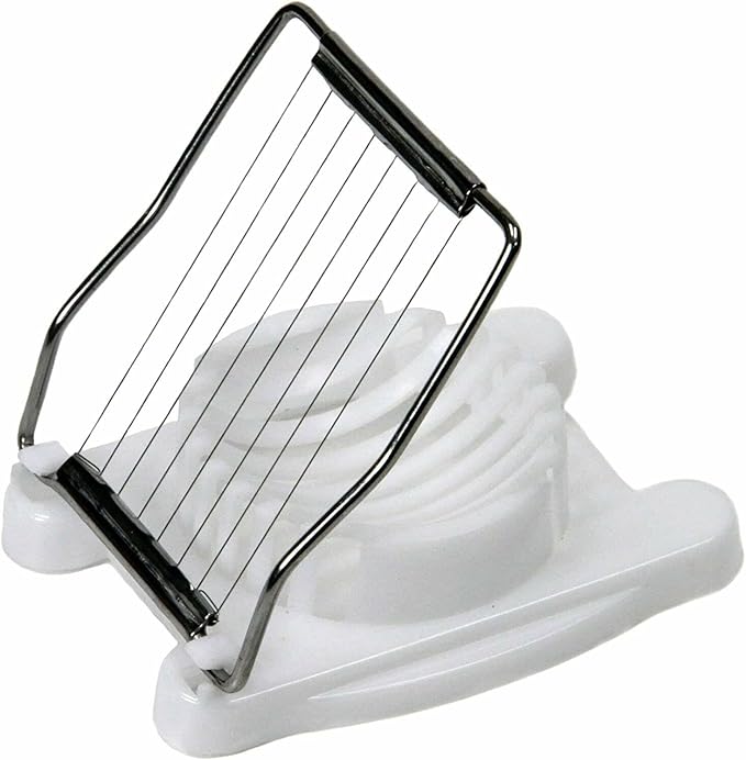 For Stainless Steel Wire Egg Slicer - Cuts Oval or Round Slices, 1 Pack