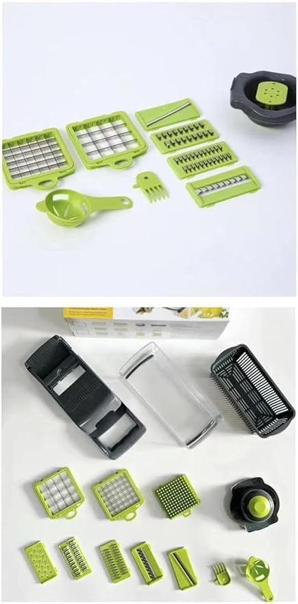 A.D. International 16 In 1 Handheld Manual Kitchen Multifunctional Potato Veggie Grater Mandoline Slicer Machine Onion Cutter And Vegetable Chopper (Kitchen Gadget & Essential)
