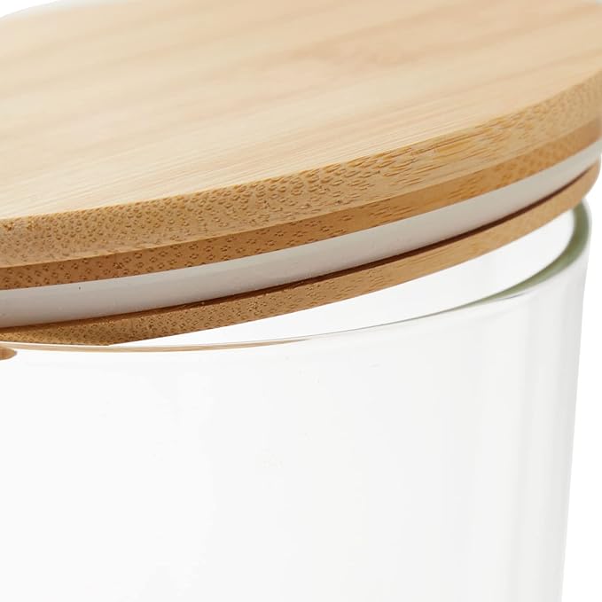 Juvale Flour Sugar Storage Containers - 2-Pack, 100 oz, Clear Glass Jars - Airtight Pantry Organizer & Countertop Food Storage - Rice Container & Spice Jar