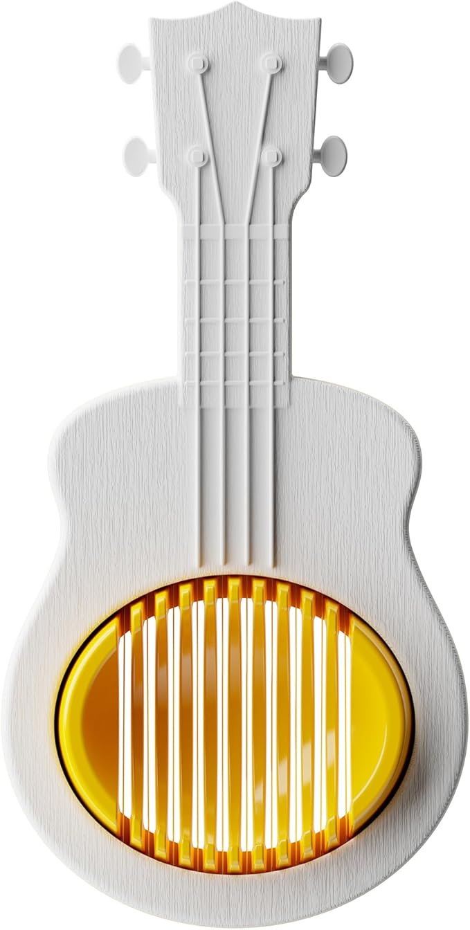 Pund'it Yolkalele Egg Cutter for Hard Boiled Eggs, Ukulele Shaped Egg Slicer
