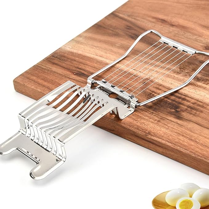 Stainless Steel Egg Slicer and Cheese Slicer 2pcs Set Boiled Egg Cutting Tool Kitchen Gadget for Cooking and Food Preparation