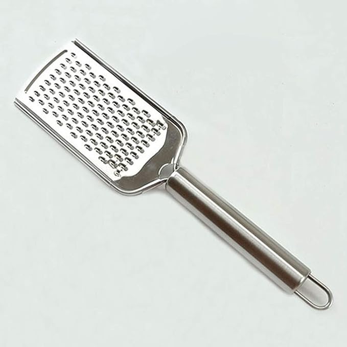 Handheld Cheese Grater, Cheese Zester Stainless Steel, Zester, Kitchen Vegetable Peeler, Food Zester Grater Slicer for Vegetables Cheese Chocolate Fruits, Zester Grater with Handle (silvery, One Size)