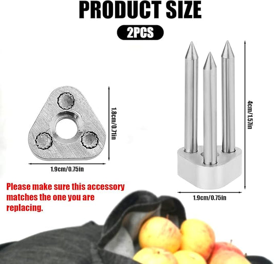 2pcs Apple Peeler Fork Replacement, Apple Peeler Accessories Stainless Steel Apple Peeler Slicer Corer Replacement Parts Fork Replacement for Apple Corer and Peeler Kitchen