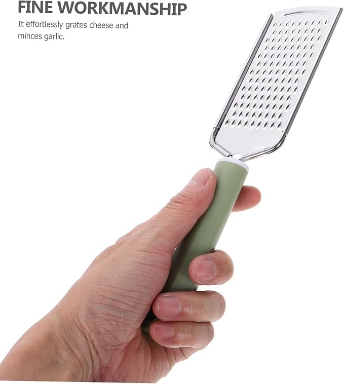 PRETYZOOM Stainless Steel Handheld Zester Multifunctional Garlic Mincer Tool with Ergonomic Handle for Efficient Grating of Garlic Ginger and Cheese Lightweight Kitchen Accessory