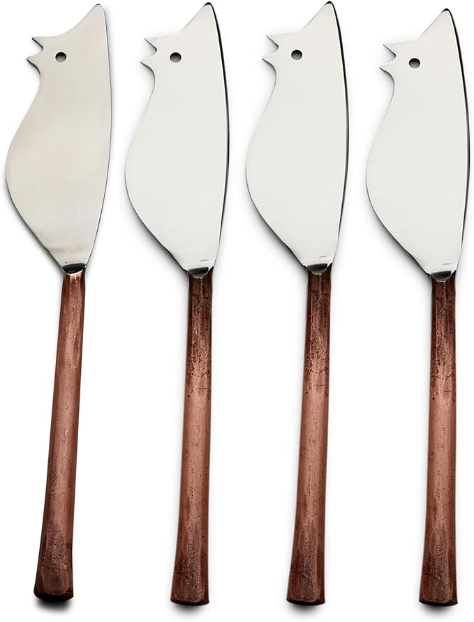 INOX artisans Sundance Ratoncito Cheese Spreader/Knife 4 Pc. Set