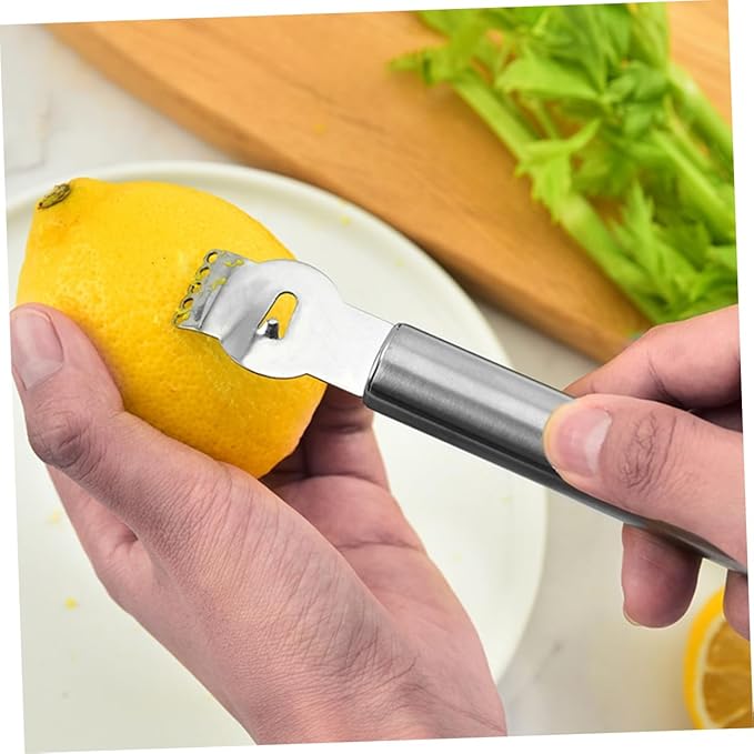 SECFOU 3pcs Lemon Zester Grater and Citrus Peeler Multifunctional Kitchen Tool for Fruits and Cheese Easy to Clean and Portable Design