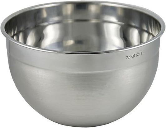 Tovolo Stainless Steel Mixing Bowls, 7.5 Qt - Metal Nesting Mixing Bowl with Rounded Lip for Easy Pour & Minimal Mess - Large & Small Dishwasher Safe Kitchen Supplies for Prep & Cooking