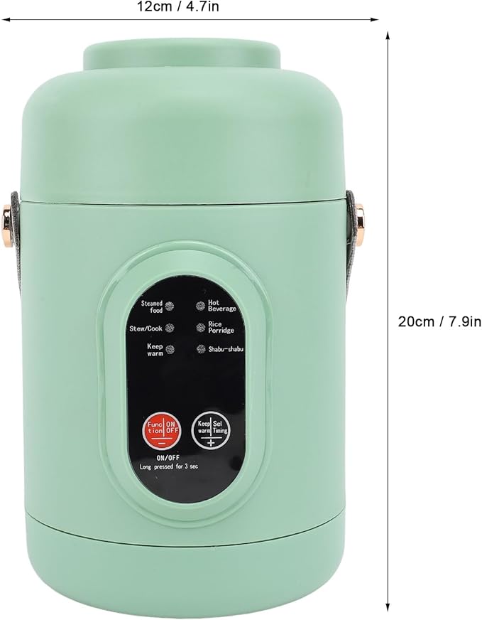 Mini Electric Pot, 500W Electric Cooker Portable Ramen Cooker Small Cooking Pot for Dorm Office Travel, Rapid Noodles Cooker Stainless Steel Electric Pot Multifunction Cooker (US