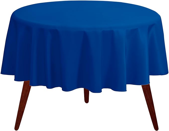 Gee Di Moda Tablecloth - 108" Inch Round Tablecloths for Circular Table Cover in Royal Blue Washable Polyester - Great for Buffet Table, Parties, Holiday Dinner & More