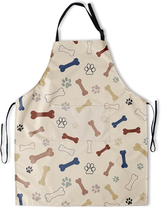 Apron with Pockets Aprons for Women Men Kitchen Chef Apron for Cooking Gardening Server Waitress Painting