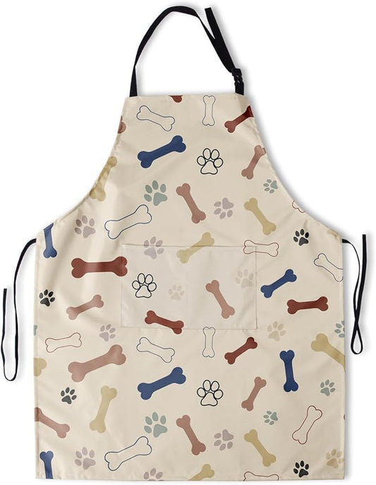 Apron with Pockets Aprons for Women Men Kitchen Chef Apron for Cooking Gardening Server Waitress Painting