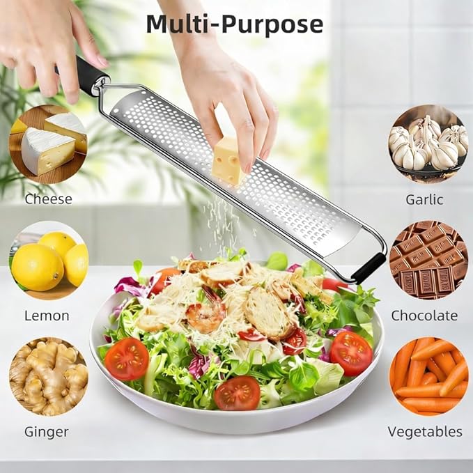 N.ORANIE Premium Lemon Zester Grater,Kitchen Tool for Parmesan Cheese, Lemon