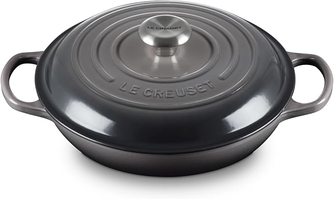 Le Creuset Enameled Cast Iron Signature Braiser, 2.25 qt., Oyster