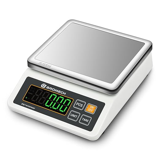 BROMECH High Precision Scale IP67 Waterproof with Counting Function - 6lb, 0.001lb Digital Accurate Electronic Balance Scientific Scale - Ideal for Shipping, Mail - Weighs Gram, Pound, Kilogram