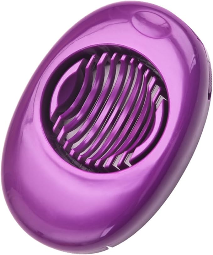 Egg Slicer, Kitchen Multi-Purpose Egg Cutter Tool, Skin Egg Slicer Petal Splitter, Plastic Egg Slicer for Hard Boiled Eggs (Color : Purple)