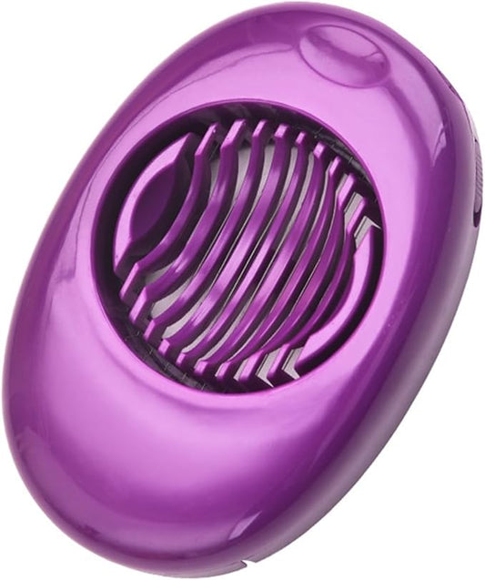 Egg Slicer, Kitchen Multi-Purpose Egg Cutter Tool, Skin Egg Slicer Petal Splitter, Plastic Egg Slicer for Hard Boiled Eggs (Color : Purple)