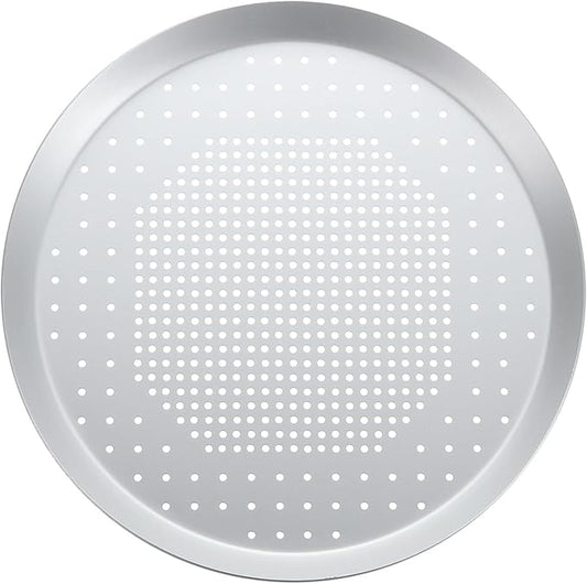 uxcell Pizza Screen, 10" Restaurant-Grade Aluminum Pizza Baking Screen with Holes Seamless for Pizza Party Kitchen Restaurant Cooking, Silver Tone
