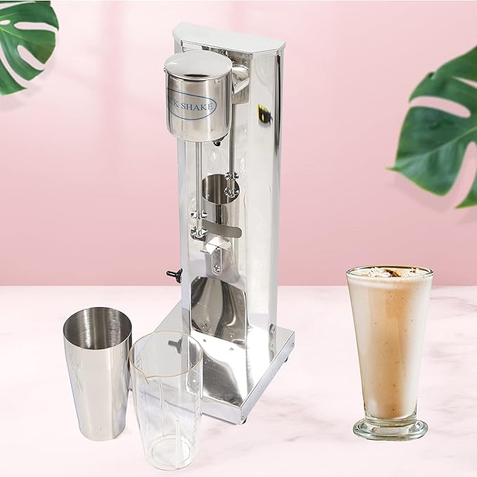 Milkshake Maker Electric Drink Mixer Commercial Milkshake Machine Stainless Steel 18000RMP (Single Head D)