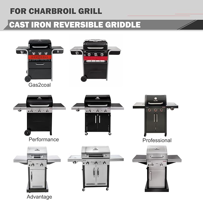 463340516 Griddle Replacement Parts for Charbroil Grill Replacement Parts Gas2coal Griddle 463370519 463336818 Griddle Perfomance 220 330 340 140008 Reversible Griddle Parts Professional 3400 3500