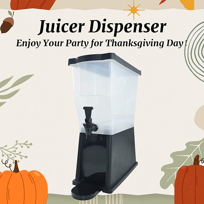 Hakka 3 Gallon Drink Dispenser, Commercial Juice Beverage Water Dispenser for Parties 11L Tank with Spigot Catering Supplies for Cold Water Tea Milk