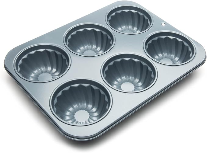 Fox Run Fluted Muffin Pan, 14 x 10.5 x 2 inches, Metallic