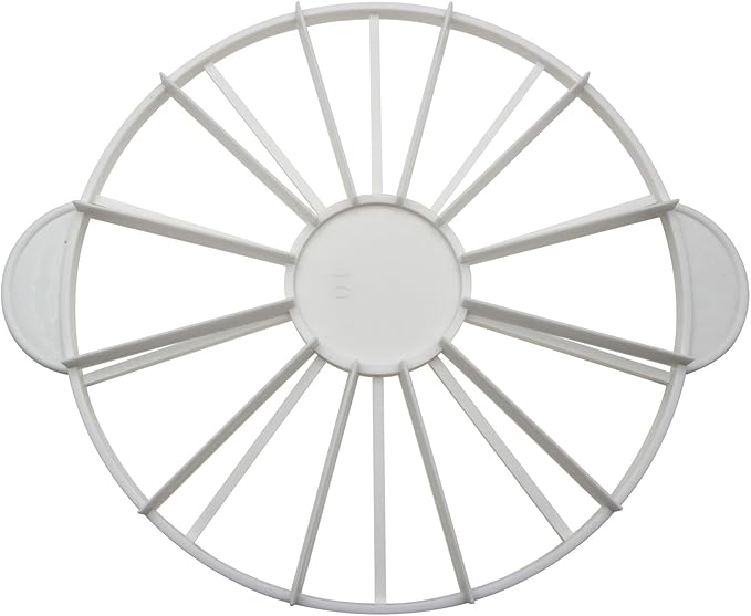 Cake Portion Cutter Cake Portion Marker Round Cake Slicer Double Sided Cake Portion Marker 10 or 12 Pieces (White 26.8 cm /10.6 In diameter)