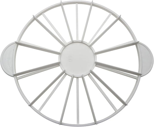 Cake Portion Cutter Cake Portion Marker Round Cake Slicer Double Sided Cake Portion Marker 10 or 12 Pieces (White 26.8 cm /10.6 In diameter)