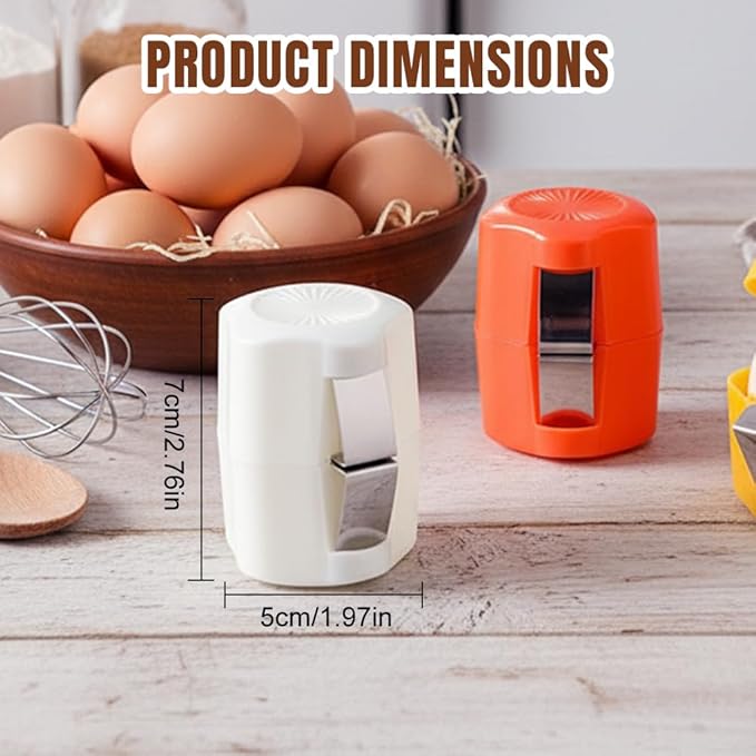 Egg Shell Opener, 2026 New Egg Cutter Egg Cracker Tool Multifunctional Egg Cutter Multipack, Upgrade Egg Peeler Separator for Raw Eggs Cracker Tool Cutter Kitchen Gadgets (1, Orange)