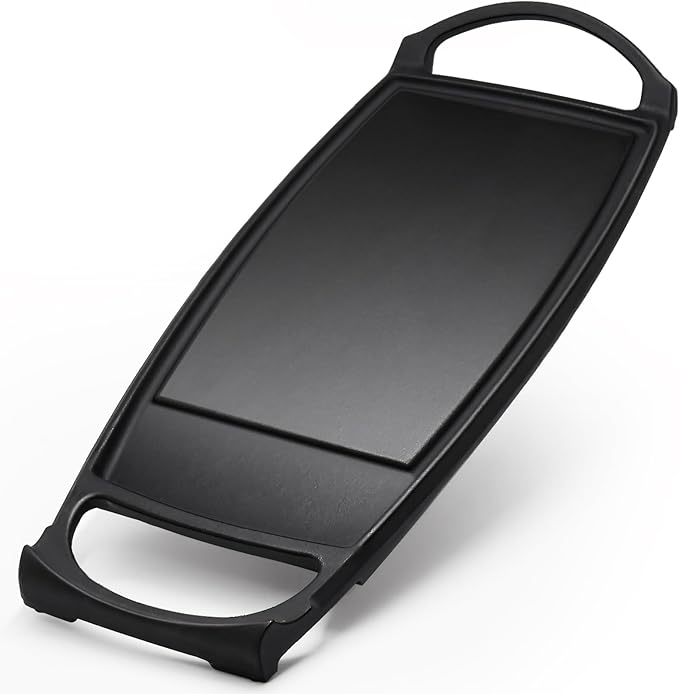 Hiorucet WB31K10217 Cast Iron Griddle Cooktop, Non-stick Griddle Plate Replacement Parts for GE Gas Stove Griddle Range Griddle Cooktop, Heavy Duty Flat Top Pan for General Electric GE Center Parts.