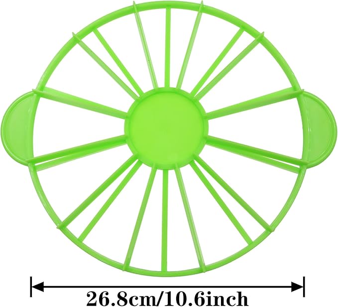 Cake Portion Cutter Cake Portion Marker Round Cake Slicer Double Sided Cake Portion Marker 10 or 12 Pieces (26.8 cm /10.6 In diameter) (Greener)