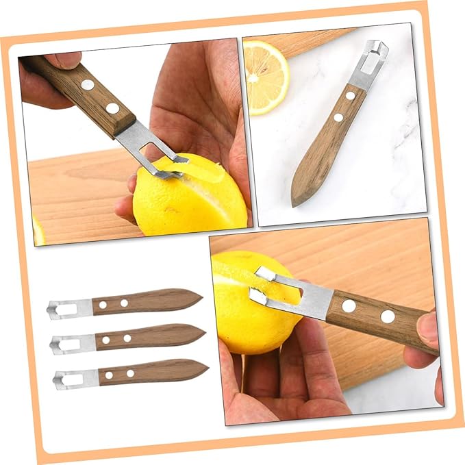 Ciieeo 3pcs Stainless Steel Lemon Zester Ergonomic Graters for Cheese Fruits and Vegetables and Convenient Kitchen Tools for Home and Restaurant Use