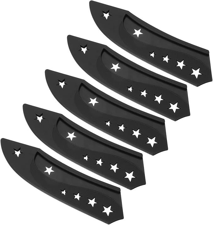 PATIKIL Plastic Safety Knife Cover Sleeves for 7.5" Boning Knife 7.7 x 2 Inch (LxW), 5 Pack Knife Blade Guard Protector Universal Kitchen Knife Sheath for Kitchen Bar, Black
