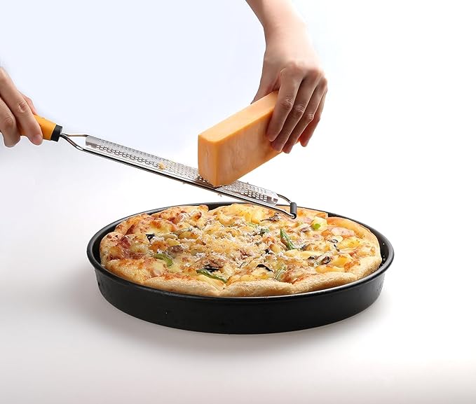 Deiss PRO Lemon Zester & Heavy Duty Cheese Grater & Vegetable Grater and Deiss PRO Heavy Duty Stainless Steel Measuring Spoons for Cooking Spices Dry or Liquid Ingredients